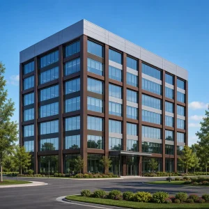 Factory Price Prefab Steel Structure Office Building High Strength H Section Frame Metal Building for Corporate Hub