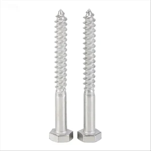 Factory Price Stainless Steel Hex Head Furniture Wood Screw Lag Bolts ASTM Coach Screw M16 M18 M20 100mm 120mm Inch