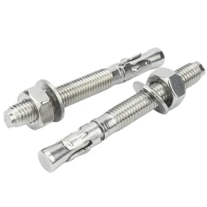 Factory Stainless Steel 304 316 M6 M8 M10 M12 M16 Screw Type Expansion Wedge Anchor Bolts A2 A4 50-200mm Long Dowels