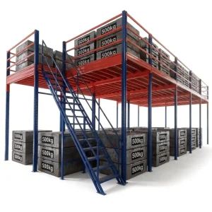 Factory Storage Modular Cold Rolled Steel Mezzanine Platform High Density Boltless Snap In Installation Corrosion Protected