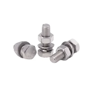 Factory Supply Class 10.9 M14 Hex Head Bolt Nut Kit with Plain Spring Washers for Metric Construction Fasteners
