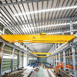 Factory Use Electric Hoist Double Girder Overhead Crane for Indoor Lifting Tasks with Custom Tonnage Span and Hoist Spare Parts