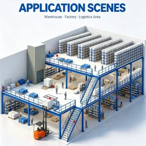 Factory customized Warehouse Mezzanine H steel Second floor Partition Shelving Construction Loft Platform Racking