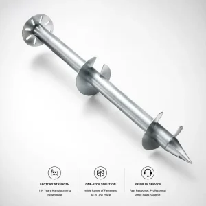 Farm Fencing System Post Support Carbon Steel Hot Dip Galvanized Helix Screw Anchor