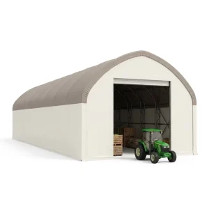 Farm Produce Storage Fabric Dome White Membrane Steel Frame Custom
