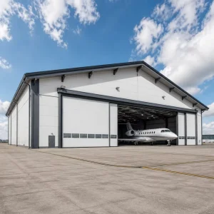 Fast Assembly Prefab Steel Large Clear Span Airplane Hangar Warehouse Building for Airport Aircraft Maintenance Factory Supply