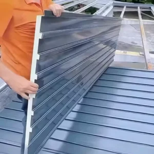 Fast Install Aluminium PU Polyurethane Sandwich Panels Prefabricated Building Thermal Insulated Roofing Sheet