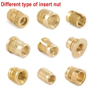 Female Inserts Imperial Brass Zinc Galvanized Plated Heat Set Insert Nut M3 for Plastic 3D Printing