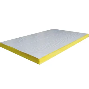Fiber Glass Cotton Eco friendly Fiberglass Tank Insulation Glass Wool Sandwich Panel with White PVC on One Side