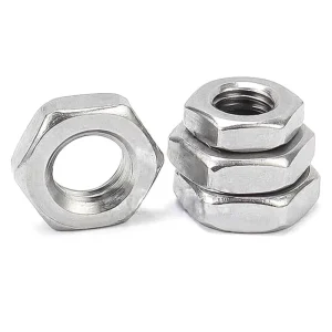 Fine Thread M6 M16 Pitch 0.75 1 1.25 1.5 Zinc Plated 304 Stainless Steel Class 4.8 & 6.8 Fully Threaded Hex Thin Jam Nut DIN439