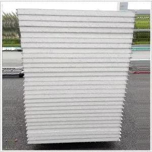 Fire Rated Water Resistant Partition Wall EPS Glass Wool Rock Wool PIR Polyurethane Metal Sandwich Panel for Exterior Wall