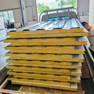 Fire Resistant Color Steel Insulated Sandwich Panels PIR PUR Rock Wool Acoustic Panel