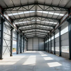 Fire Resistant Modular Prefabricated Steel Structure Warehouse Workshop Building with High Strength Bolt and Galvanized Steel