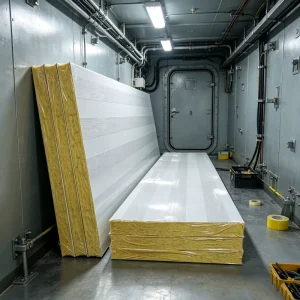 Fire Retardant Fiberglass Thermal Acoustic Absorption Metal Glass Wool Sandwich Panels for Wall Aluminum Foam Board