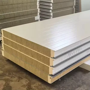 Fireproof Eco Friendly Metal Rock Wool Sandwich for Exterior Wall Cold Room Heat Preservation Sound Insulation Roof Sheet