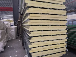Fireproof Glass Wool Sandwich Roof Panel Multi Stiffening Rib Profile Thermal and Acoustic Insulation