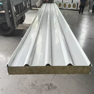 Fireproof Insulated Rock Wool Sandwich Panel Grade A1 & Water Resistant Wall and Roof Rock Wool Board Clean Room Panels