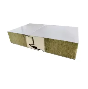Fireproof Rock Wool Glass Wool Sandwich Panel with PU Edge Sealing for Workshop
