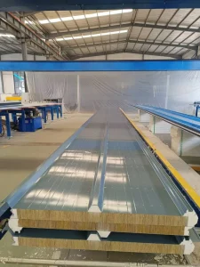 Fireproof Rock Wool Insulated Waterproof Hard Polyurethane Foam Facade Freezer Metal Sandwich Panels
