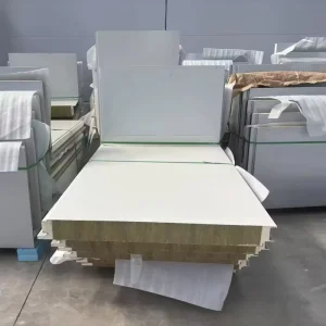 Fireproof Rock Wool Sandwich Panel for Warehouse Wall and Roof Insulation High Density Mineral Wool Composite Board