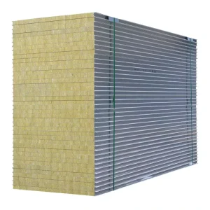 Fireproof Rock Wool Sandwich Panels with 50 100 150mm Insulated Interior Sandwich Wall Panel for Wall