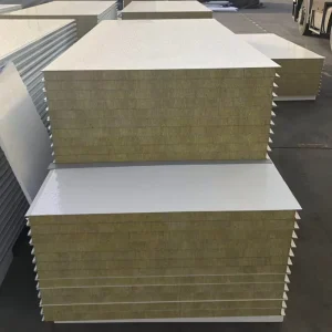 Fireproof Rock Wool Sandwich Panels with 50/75/100 mm Insulated Roof Panels for Hospital
