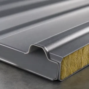 Fireproof Rock Wool Sandwich Roof Panel Thermal Insulation Color Steel Roofing Sheet for Industrial Factory Warehouse Bulk Order
