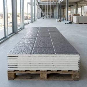 Fireproof Sound Insulation Rock Wool Metal Carved Sandwich Panels Heat Wall Siding for Industrial Residential Buildings