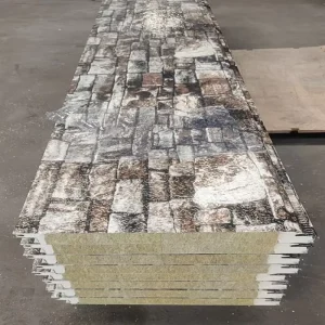 Fireproof Sound Rock Wool Sandwich Wall and Roof Panel Glass Sandwich Panel