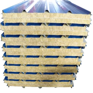 Fireproof Thermal Insulation Rock Wool Industrial Roof Building Sandwich Panel