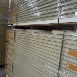 Fireproof Water Resistant Eco Friendly Rock Wool Sandwich Panel for Warehouse Cold Room Hotel Insulation