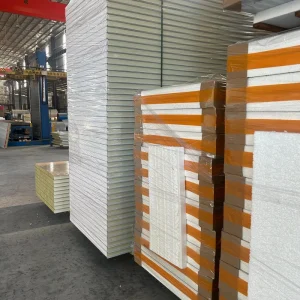 Fireproof & Water Resistant Eco Friendly Rock Wool Sandwich Panel for Warehouse Cold Room & Hotel Use