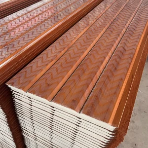 Fireproof Waterproof Thermal Insulation Polyurethane Wood Grain Wall Panels for Interior and Exterior Wall Construction