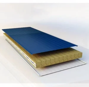 Fireproof rock wool sandwich panel with 50mm and 100mm insulation internal sandwich panel used for walls and roofs