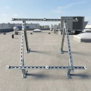 Fixed Solar Tilt U Steel Bracket with Hot-Dip Galvanized Surface for Flat Concrete Roof