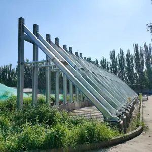 Fixed Tilt Ground PV Mount Structure Aluminum Alloy Solar Panel Racking With Ground Screw Foundation
