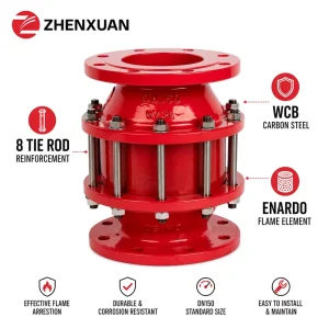 Flame Arrestor in Line for Storage Tank Vent DN50 DN80 DN100 DN150 Stainless Steel 304 316L
