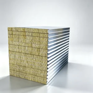 Flame Retardant Rock Wool Sandwich Panel for Hospital Purification Room Dust Free Clean Workshop Partition Wall