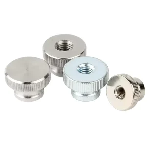 Flanged Knurled Thumb Nut Knob Nickel Plated Flat Head M1.6 M2 M3 M4 M5 M6 M8 M10 for Healthcare Manual Applications
