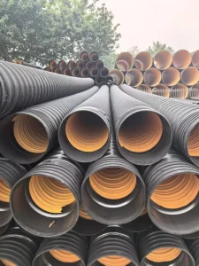 Flanged Steel Strip Reinforced Polyethylene Spiral Corrugated Pipe
