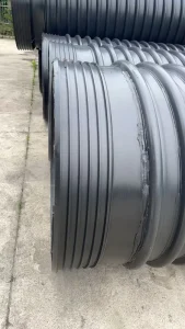 Flanged steel strip reinforced polyethylene spiral corrugated pipe