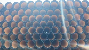 Flanged steel strip reinforced polyethylene spiral corrugated pipe