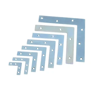 Flat ”L” Shape Corner Brace Zinc Plated Steel Corner Bracket Flat Metal Shelf Corner Iron
