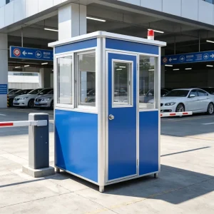 Flat Pack Guard Booth Prefabricated Security Booth Steel Sandwich Panel Knocked Down Transport 25pcs per 20GP