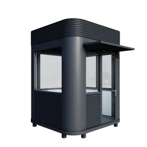 Flat Roof Sentry Box for Insulated Public Security Guard House Mobile House Portable Booth Security Booth Security Guard Booth