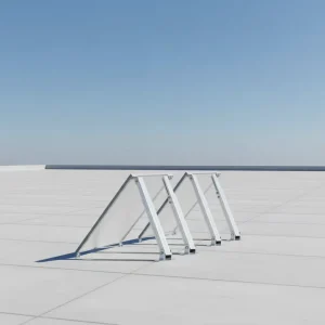 Flat Roof Solar Panels Mounting System Stainless Steel Aluminum Adjustable 5kw Home Module
