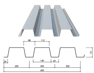 Floor Metal Decking Sheet Galvanized Corrugated Steel Deck Steel Composite Floor Decking for Steel Structure Building