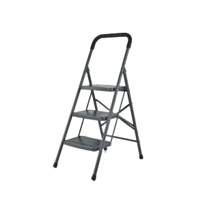 Foldable Steel Ladder for Indoor and Outdoor Use, Portable Step Ladder
