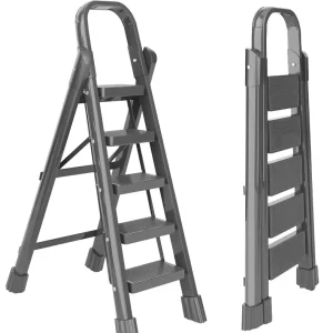 Folding Carbon Steel Multi Function Portable Herringbone Ladder Thickened Indoor Lightweight Moving Staircase 150kg Load Modern