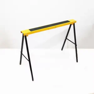 Folding Metal Saw Horse for Woodworking Adjustable Telescopic Builders Trestle Bench